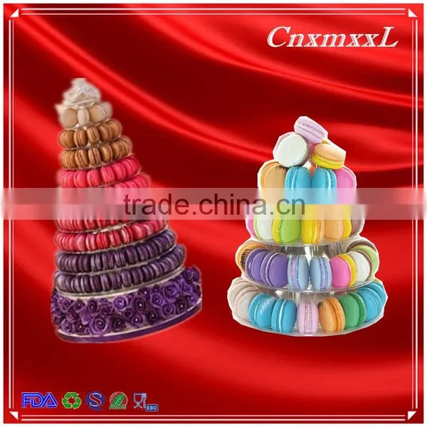 Clear and Black Macaron Box Cookies Boxes 1-10 Layers 237 Macarons Diplay Tower Plastic Stand Packaging photo-3