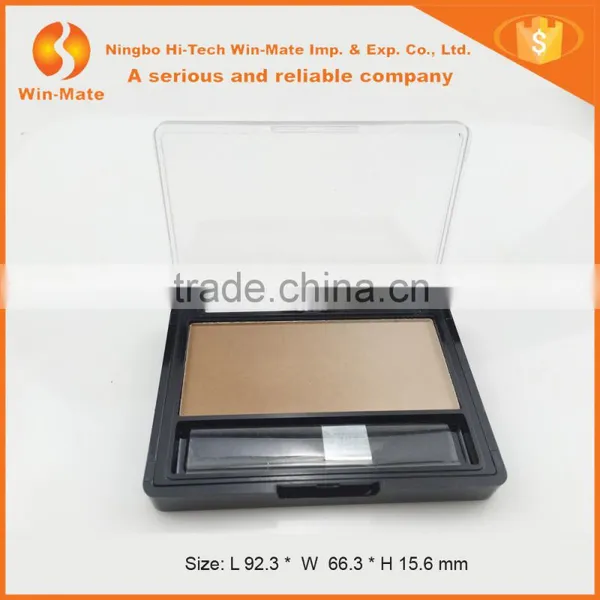 Single Color Makeup Blush Powder In Plastic Round Case photo-4