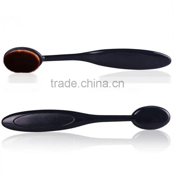 2016 Professional BB CC Cream Brush Big Toothbrush Shaped Black Oval Makeup Brush Set 10pcs photo-5