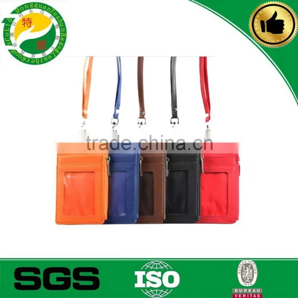 Promotional Fashion Custom pu Multifunction Lanyard Card Tag