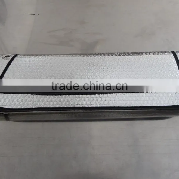Foldable Sun Plain Car Visor PE Bubble Aluminum Foil With 2 Elastic Bands for Better Storage photo-2