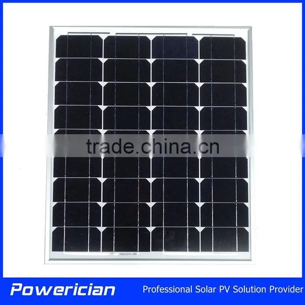 Powerician Monocrystalline PV Module Mini Solar Panels 80Wp 36 Cells For 12V Home Power System photo-4
