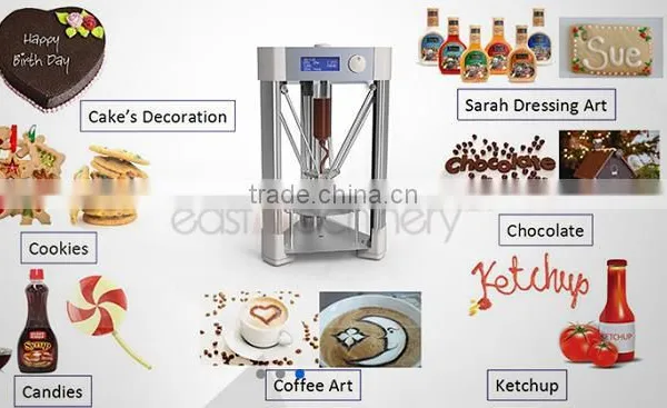 Hot Sale 100*100*15mm Build Size Edible Cake Printer 3D Printer Chocolate 3D Food Printer in China for Cookies Coffee Cream photo-3