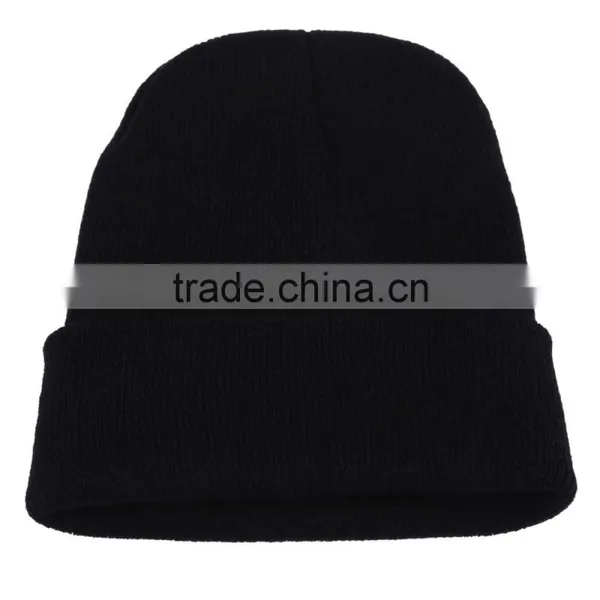 Free Simple Customized Plain Hat 100% Acylic Adult Knit CC Beanie Hat photo-6