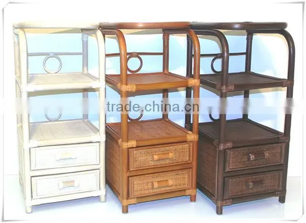 Rattan Wicker Modern Bookcase, Home Furniture photo-3