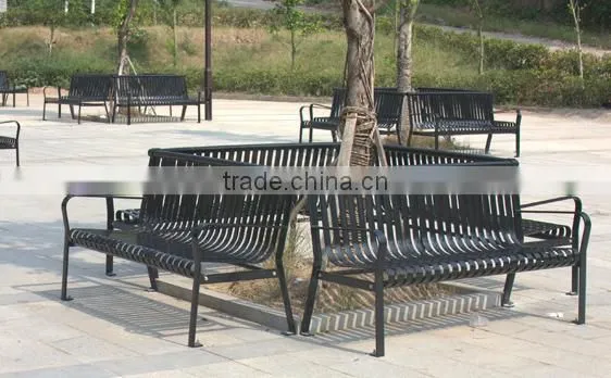 Arlau Galvanized Steel Park Round Tree Bench photo-6
