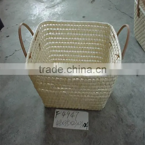 Linyi County Lucky Weave Crafts Dried Corn Husks Knitting Gift Basket photo-5