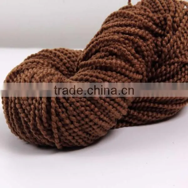 100% Polyester Fancy TT Yarn 2S/3ply Anti-pilling for Doll Hair photo-2