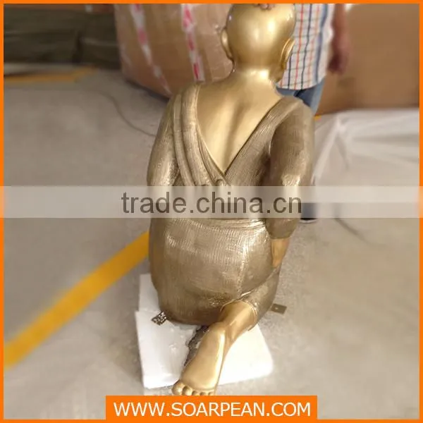 Fiberglass Kneeling Buddha Statue for Sale photo-2