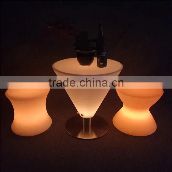 Bar Furniture Type and Commercial Furniture General Use Party LED Shining Bar Table and Chair photo-3