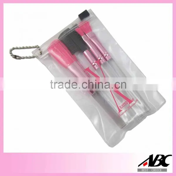 Lovely Pink Plastic Handle Cosmetic Brush Set photo-3
