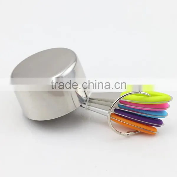 5pcs Stainless Steel Measuring Cups Sets With Different Color Handle photo-3