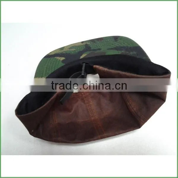 New Floral 5 Panel Hat / Cap With Oil Wax Fabric photo-4