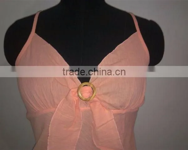 Younger Ladies Fashionable High Quality Latest Design Cotton Tops photo-2