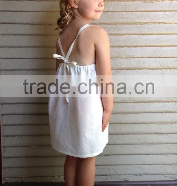 Fashion Printed Beach Girl Dress Of 9 Years Old With Front Tassel photo-2