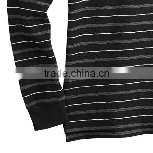 Office Formal Wear Yarn Dyed Stripe Polo t Shirt,polo Shirt Long Sleeve photo-4
