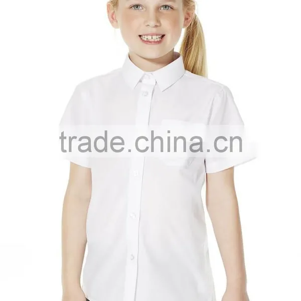 China School Uniform Design 100% Cotton Factory Blue Polo Shirts photo-3