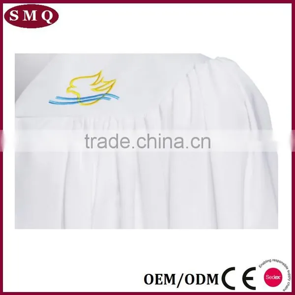 Pure White Best Sell Cotton Church Baptismal Robe photo-3