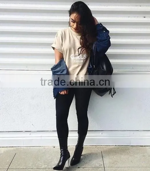 Hot Sale Stylish Short Sleeve Letter Print T-shirt for Women photo-4
