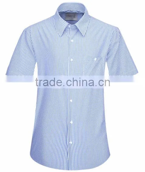 2017 Spring Lastest Plaid Short Sleeve Shirt photo-2
