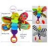 Toys012：New LAMAZE Colored Butterfly Kids Baby Soft Plush Hang Toy Rattle Crinkle Bell photo-3