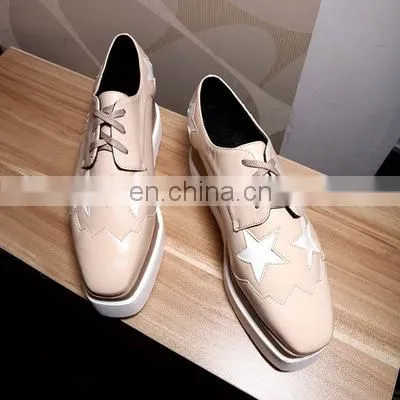Wholesale High Heel Platform Shoes Women Leather Shoe Flat 2017 photo-6