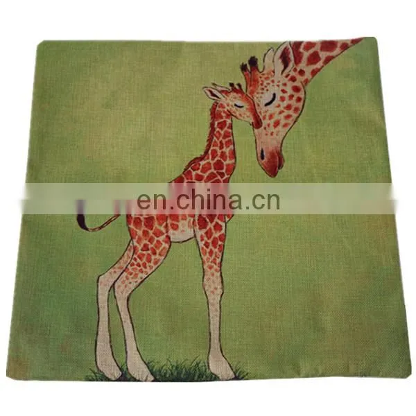 Colorful Printing Chair Sofa Decorative Throw Pillow Cover Custom Cute Linen Cushion Cover photo-2