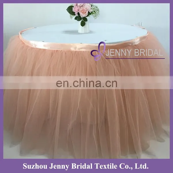 TS091#73 Blue Tulle Materials in Table Skirting Designs for Wedding photo-5