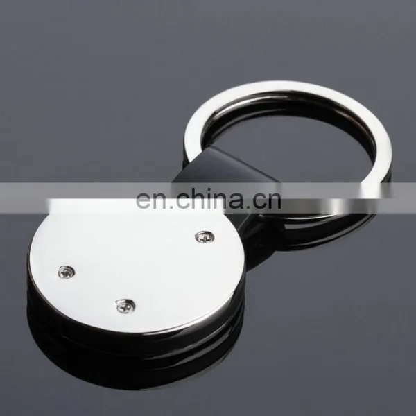 Custom Round Shape Black Color Pvc Rubber Keychain photo-3