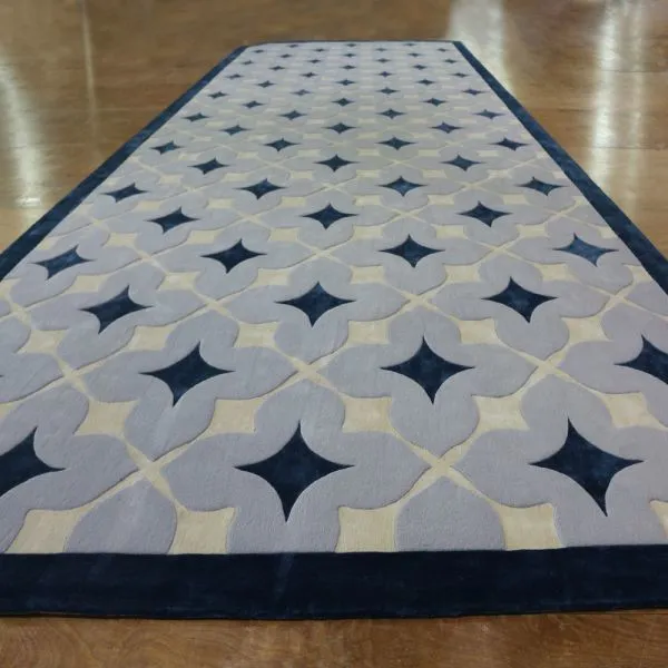 Geometric Rug Comfortable Hand Tufted Carpet for Bedroom Carpet