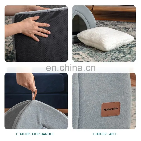 Pet Supplies Smart Design Unique Multi Functional Portable Travel Felt Cat Bed photo-3