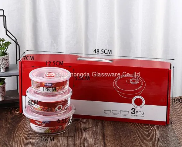 Hot Sale Food Grade Round Freezer Fridge Glass Container photo-4