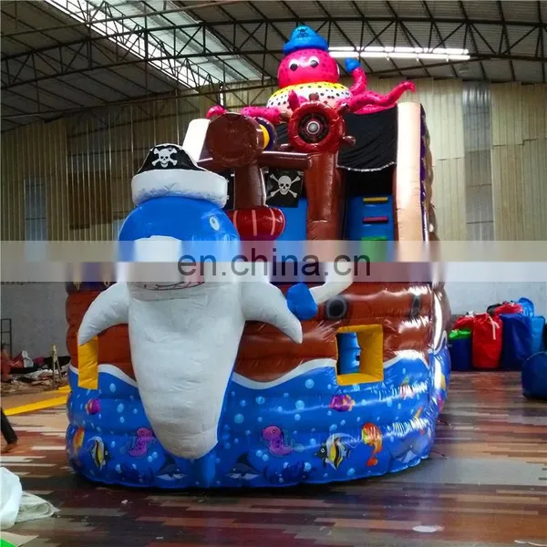 Commercial Inflatable Octopus Pirates Slide Castle House, PVC Inflatable Slide Bouncer Castle For Adult and Kids photo-2