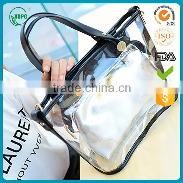 Colorful Two Pieces Plastic Beach Bag With Zipper photo-2