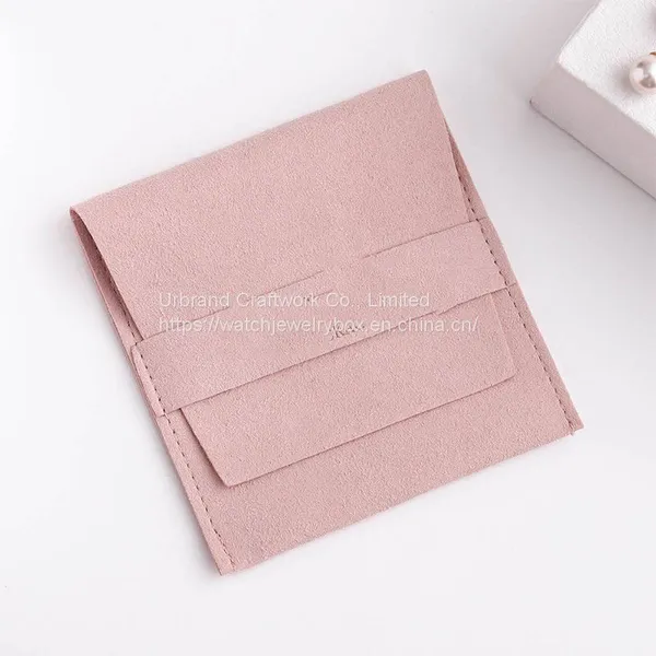 Manufacturer Makes Jewelry Storage Bag, Ring Earring Jewelry Packaging Bag, Suede Leather Super Fiber Flap Bag photo-2