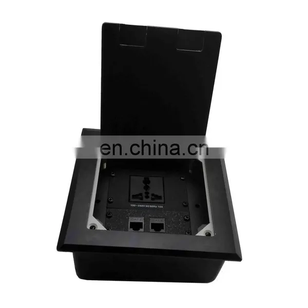 Beijing Brushed Stainless Steel Floor Box Electrical Flush Mount Data Socket Outlet