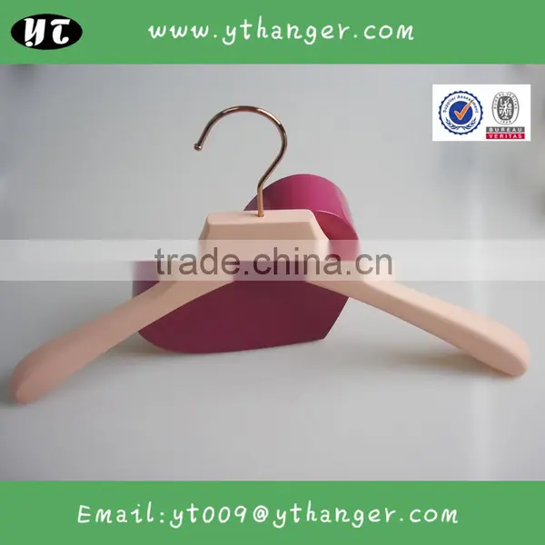 HA7058 Wooden Hanger With Rubber Coated Coat Dress Hanger Supplier's Choice photo-2