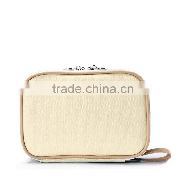 Wholesale Large Capacity Zipper Storage Canvas Makeup Bag Beauty Case Cosmetic Purse For Women photo-2