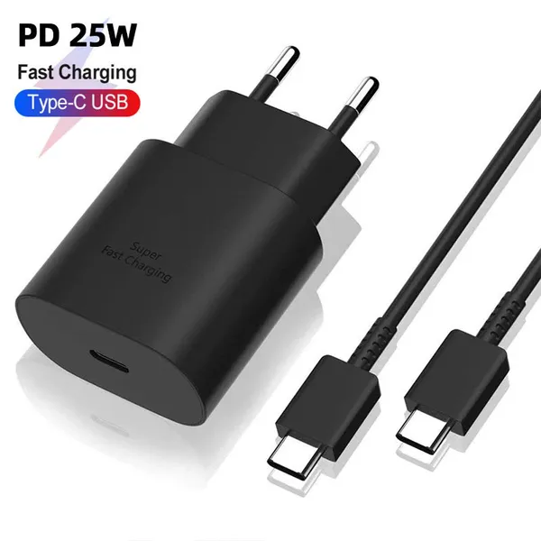 2022 Factory Price EU 25W Fast Chargers 25W TYPE-C Power Battery Charger for Samsung Note 10 S8 S9 photo-2
