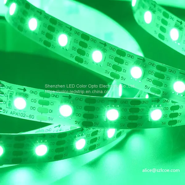 Hot SK9822 APA102 60 Leds Led Light Strip Addressable Pixel Waterproof Rgb LC8822 Flex Led Strip Light photo-2