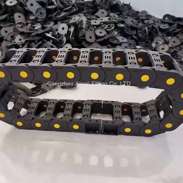 High-strength Cable Drag Chain Fully Enclosed Engineering Plastic Drag Chain Bridges 25*38 35*75 Cable Drag Chain
