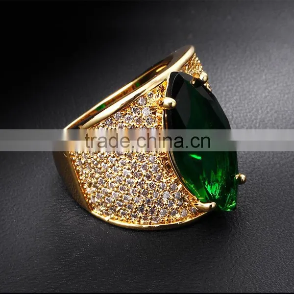 Dongguan Factory Direct Cocktail Jewelry Color Stone Zircon Red Blue Green Ring photo-6