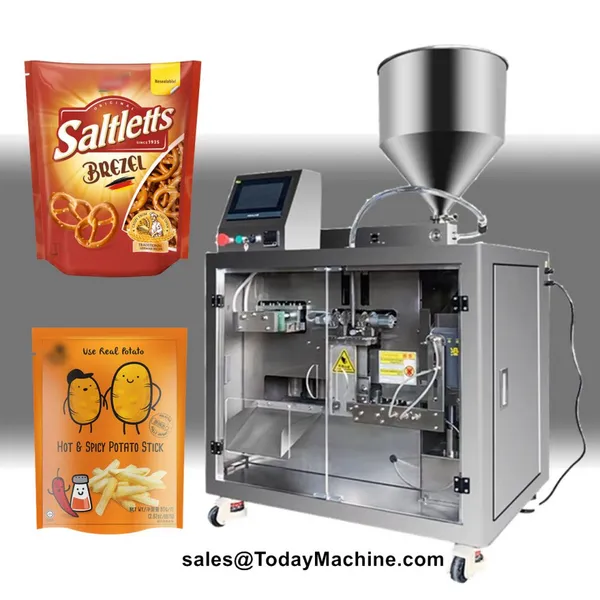 Automatic Premade Bag Potato Chips Biscuit Packaging Snack Food Granule Filling Packing Machine photo-4