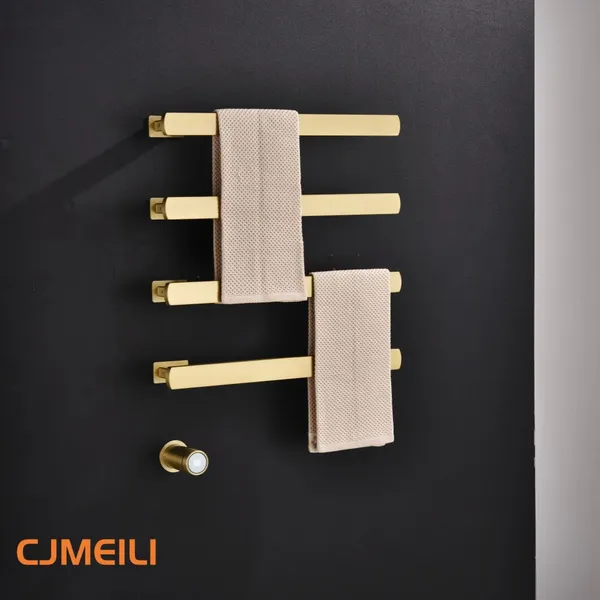 Bathroom Electric Heated Towel Rack, Towel Warmer for Bathroom, Wall Mounted Stainless Steel,4 Colours photo-2