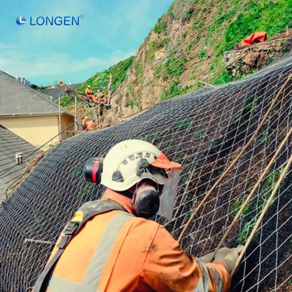 Rockfall Netting G45 2 G65 3 High Capacity SNS Active Protection Mesh Slope Stabilization Mesh Secure Unstable Loose Rock Slopes photo-3
