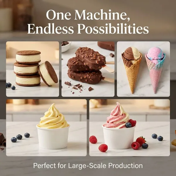 380V Industrial Continuous Ice Cream Freezer 50L/h High Performance Sorbet and Frozen Yogurt Machine for Food Factory photo-2