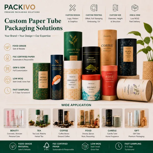 Custom Food Grade Sushi Push Pop Paper Tube Packaging for California Roll | OEM & ODM photo-5