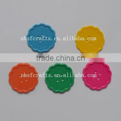 4 Hole Multicolor Kid Plastic Sewing Button for Kids Clothing photo-2
