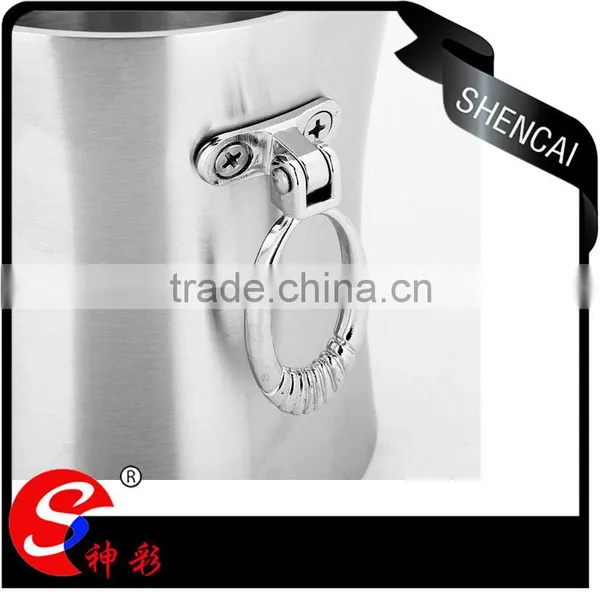 Custom Small Stainless Steel Ice Bucket and Tongs- Double Wall Beer Ice Bucket With Opener Wholesale photo-3