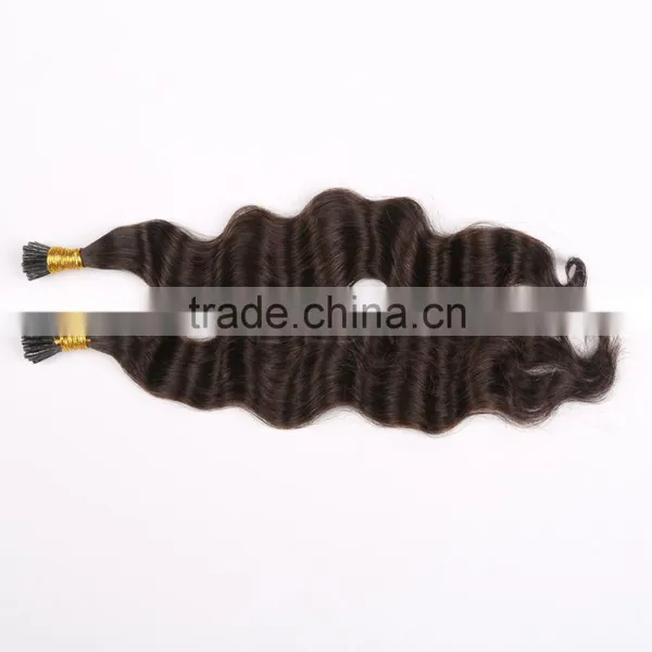 Remy Wavy Curly i Tip Top Quality Pre Bonded Hair Extensions Supplier's Choice photo-4